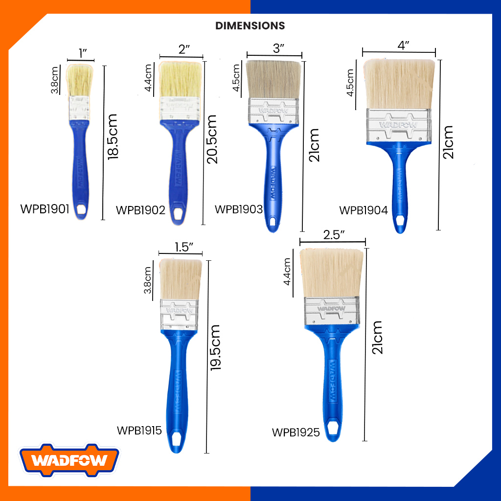 Wadfow by Winland 25mm100mm Paint Brush for OilBased Paint with