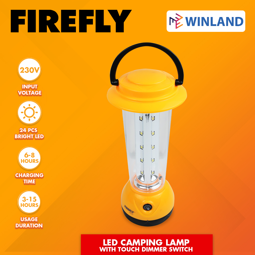 FIREFLY by Winland 24 LED Camping Lamp with Touch Dimmer Switch FEL421