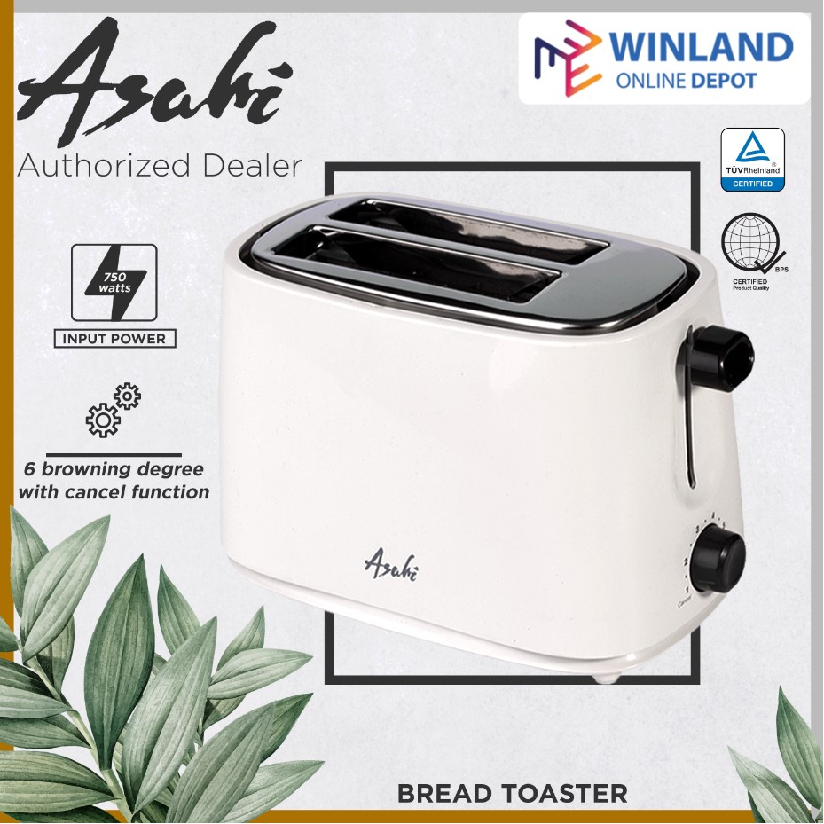 Asahi by Winland Pop Up Bread Toaster | Toaster Maker with Cover BT 027 ...