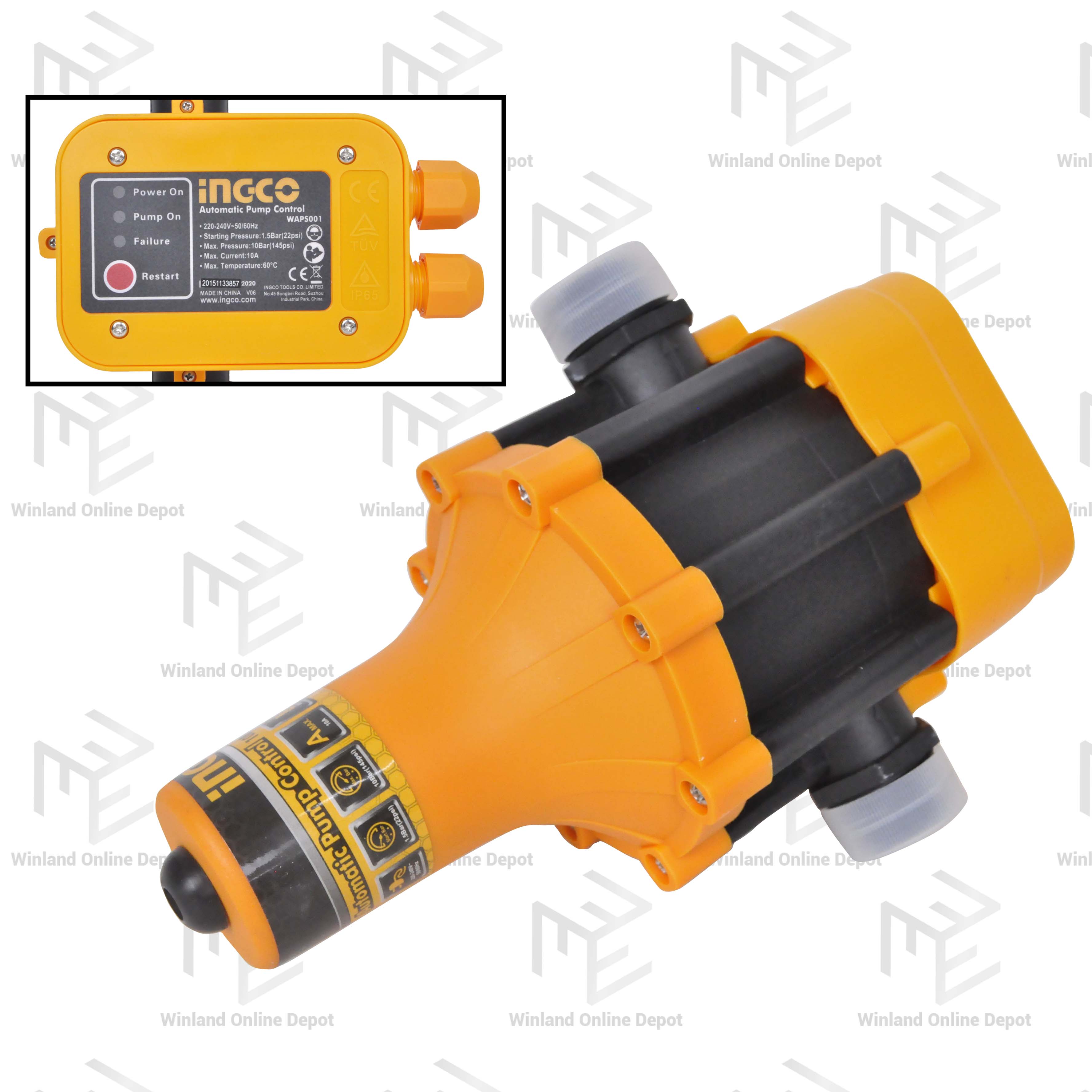 INGCO by Winland Automatic Pump Control Switch for Water Pump WAPS001