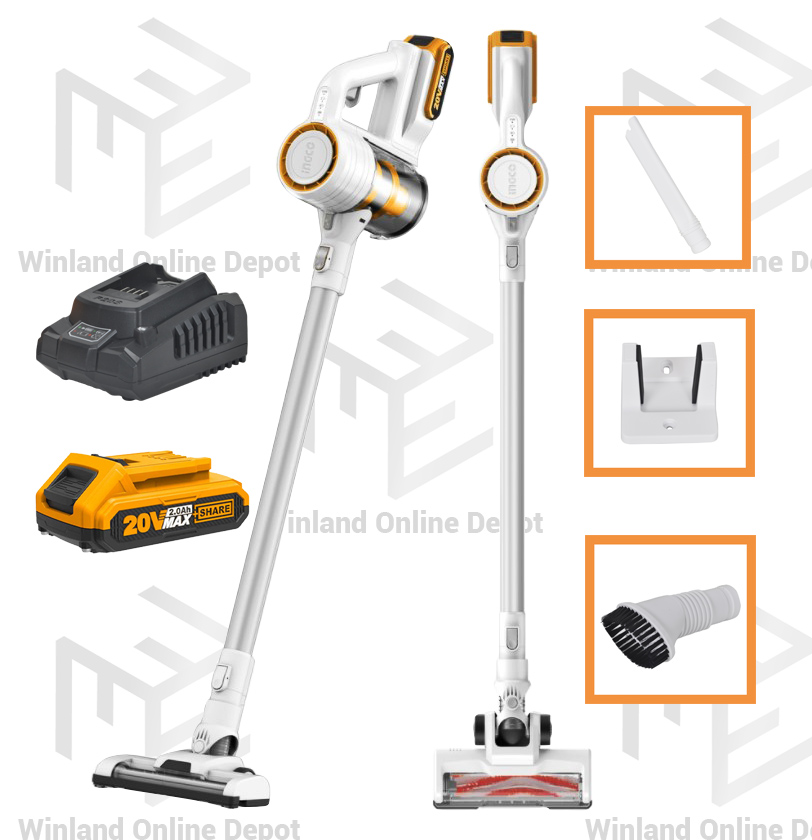 INGCO by Winland LithiumIon HEPA Filter Multiple Cyclone Vacuum