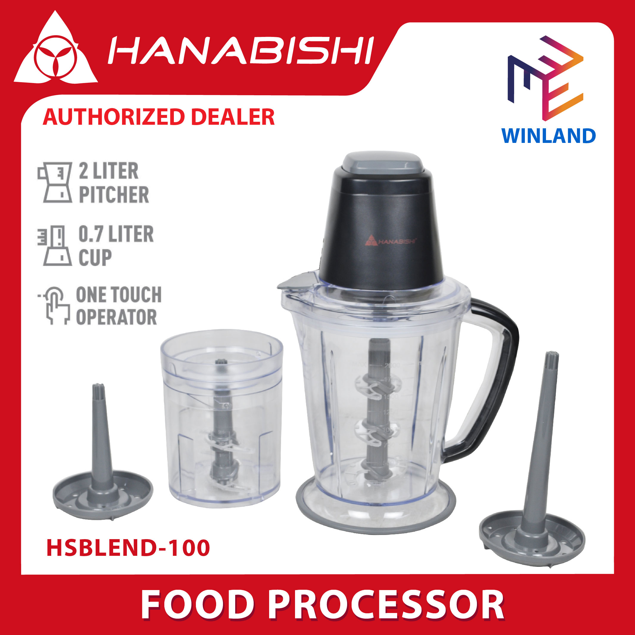 Hanabishi by Winland Super Food Processor Blender / Chopper Vegetable