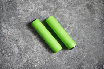 green handlebar grips