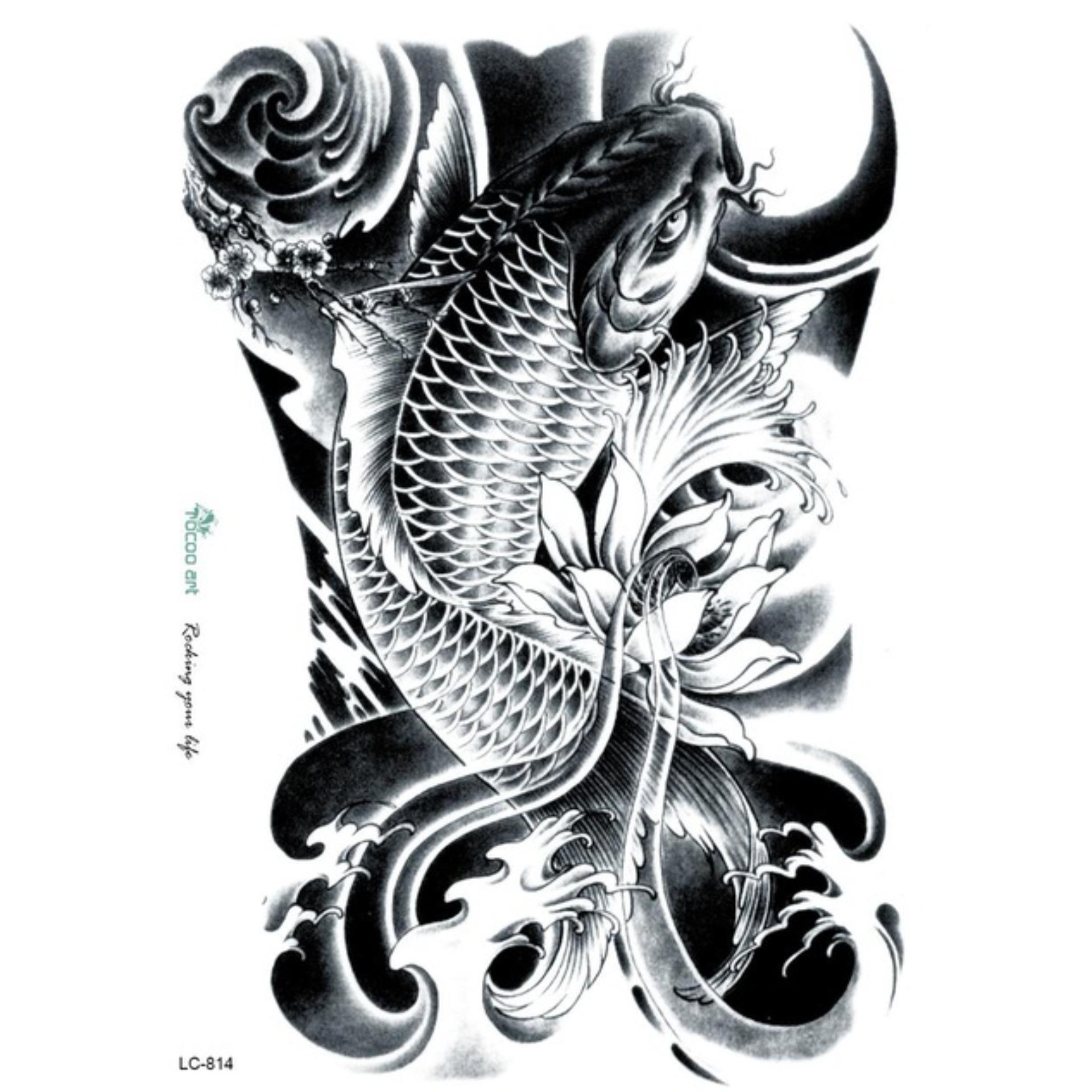 Black Coy Fish - Art Is For Everyone! by:missholika Premium Quality 3D  Temporary TattoosLC-814 | Lazada PH