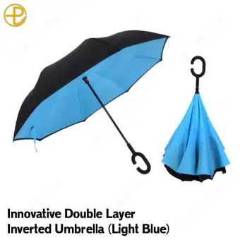 light blue umbrella