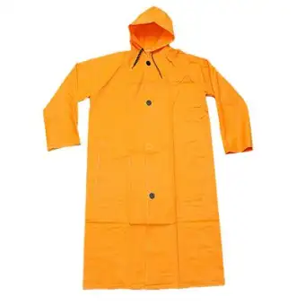 knee length raincoat with hood