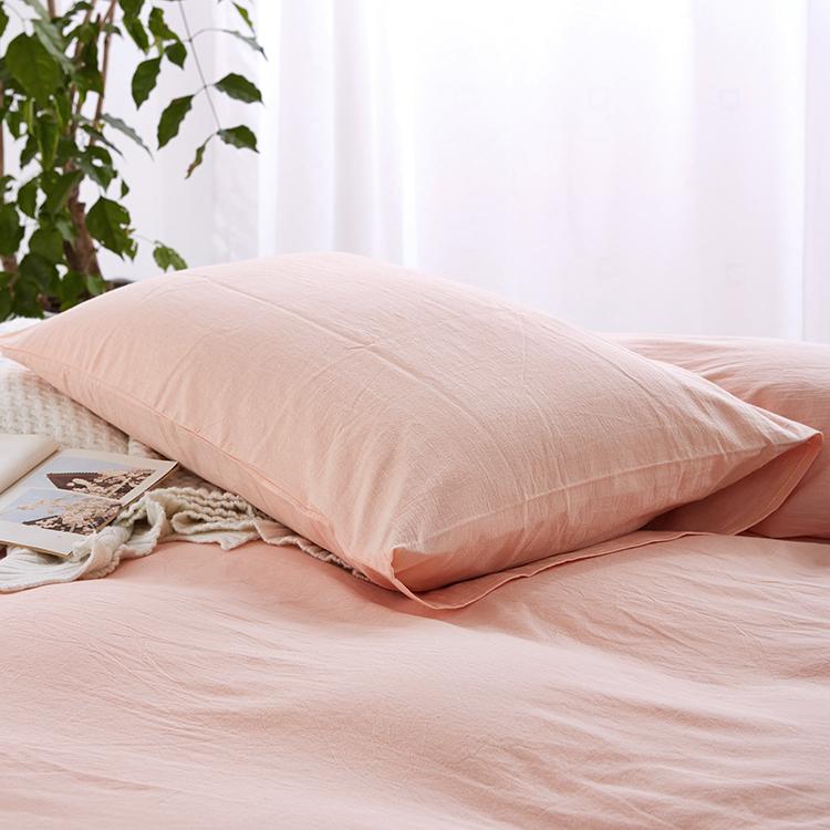 Băng Tã Bông Giặt Nước Vỏ Gối 100% Cotton Màu Kẻ Sọc 100% Cotton Vỏ Gối Giản Lược Đồng Bằng 48*74 Một Chiếc Giá