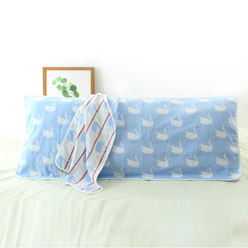 100% Cotton 1.3 Kéo Dài Vải Xô 100% Cotton Khăn Gối Dáng Dài Hai Người Khăn Gối 1.5 Cặp Đôi Cao Cấp 1.2 1.8 M Khăn Trải Gối