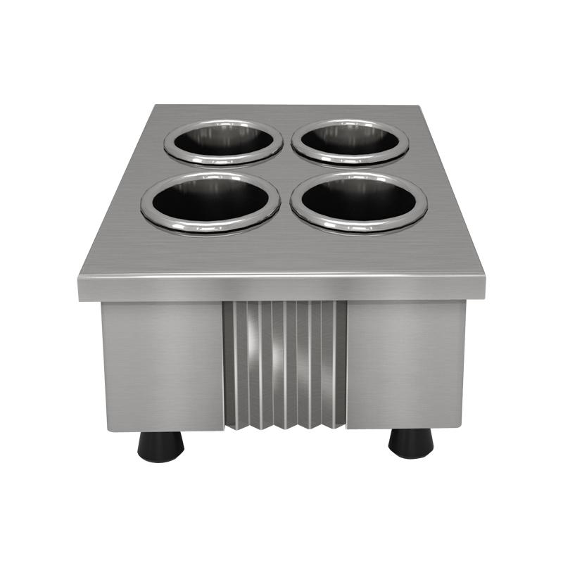 Stainless spoon and fork sterilizer electric heater silver caddy