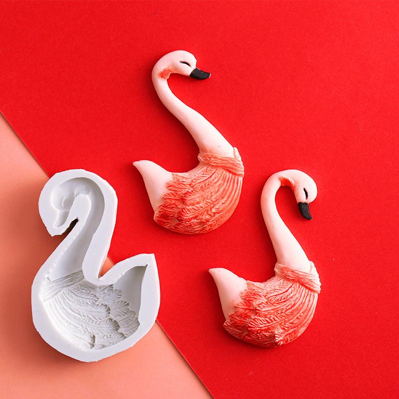 2019 Năm Ngày Valentine Flamingo Bộ Tạo Khuôn Hình Fondant Bánh Trang Trí Chim Liền Cánh Bộ Tạo Khuôn Hình Silicone Little Swan Bộ Tạo Khuôn Hình