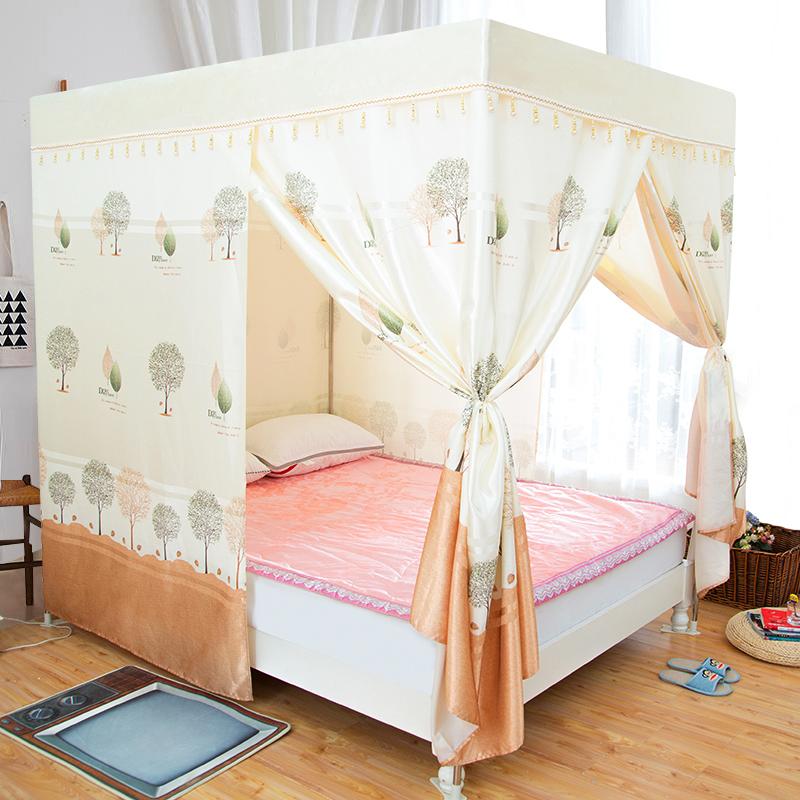 Dual Purpose Mosquito Net Curtains One Piece Bed Curtain Mosquito Nets Landing Palace European Style Shading Single Bed Children Princess Decoration