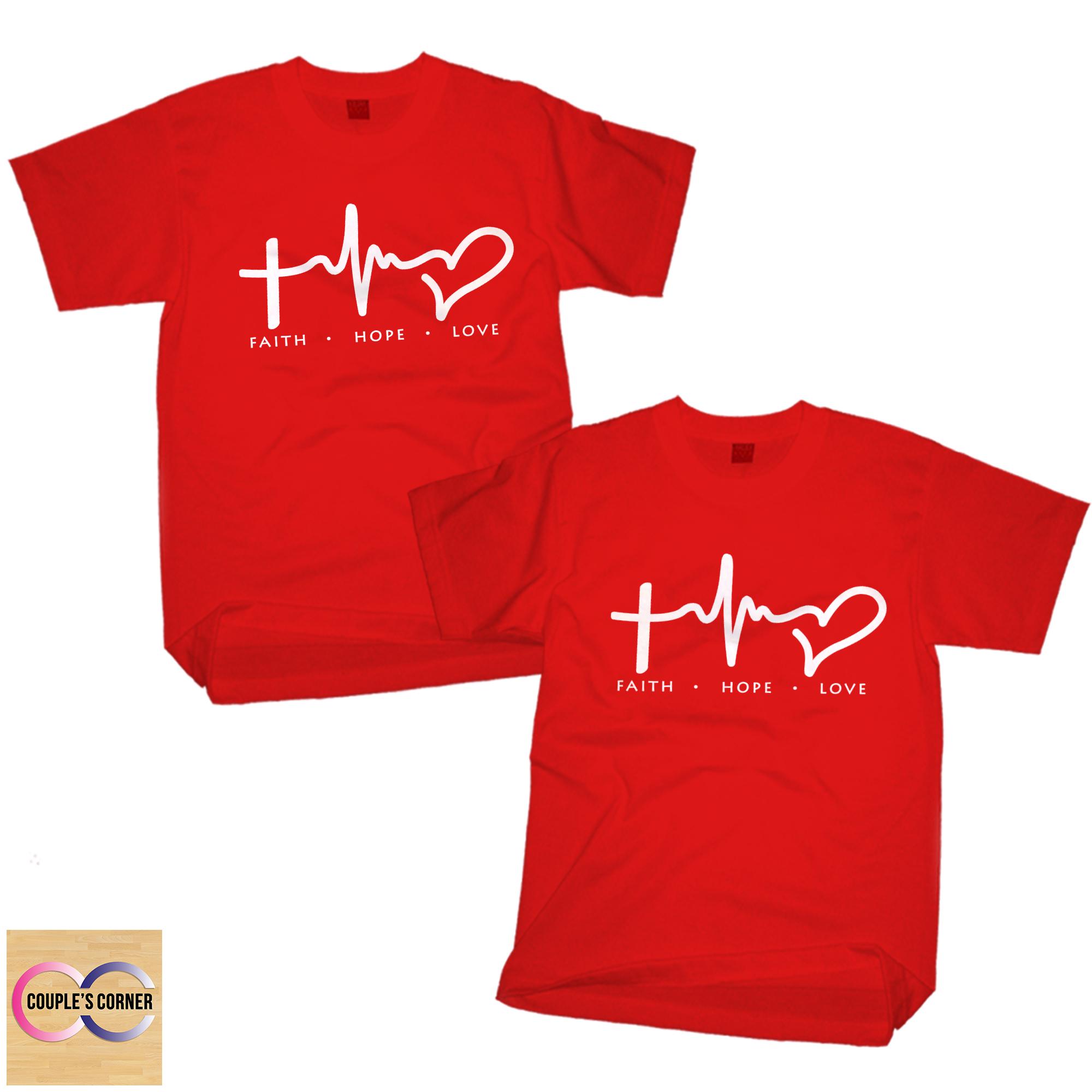 couple t shirt red