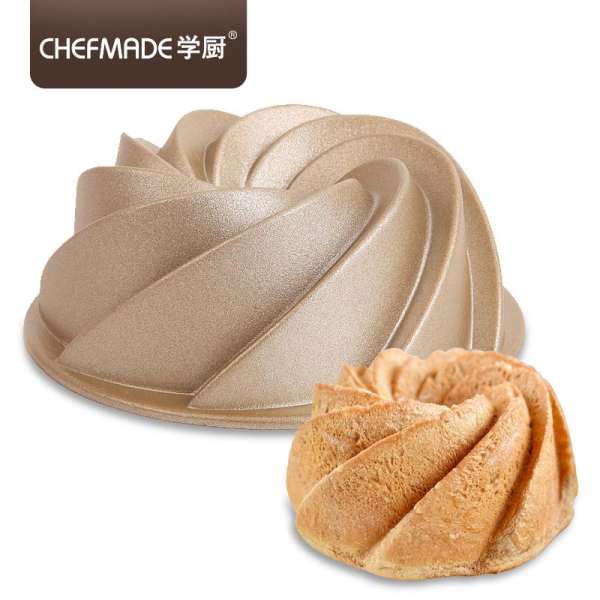 Chefmade Chef Made Vàng Mini Lốc Xoáy Loại Không Dính Rỗng Bánh Bộ Tạo Khuôn Hình Nhôm Đúc Chất Liệu WK9097