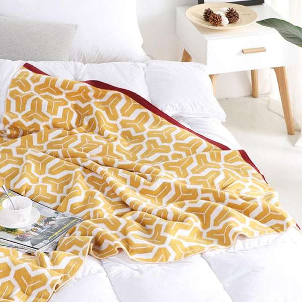 Bắc Âu Mô Hình Trang Trí Tấm Thảm 100% Cotton Sô Pha Thường Chăn Đơn Nap Sáng Tạo Nhà Dân Cuối Giường Đi Chăn Mùa Hè