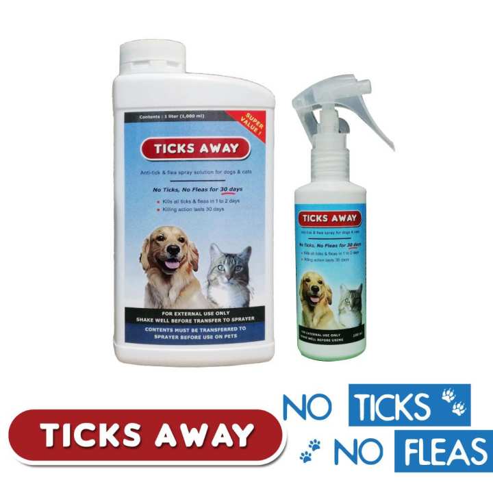 Ticks Away 1 Liter Value Pack plus 100ml bottle anti tick (garapata