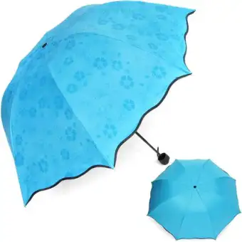 light blue umbrella