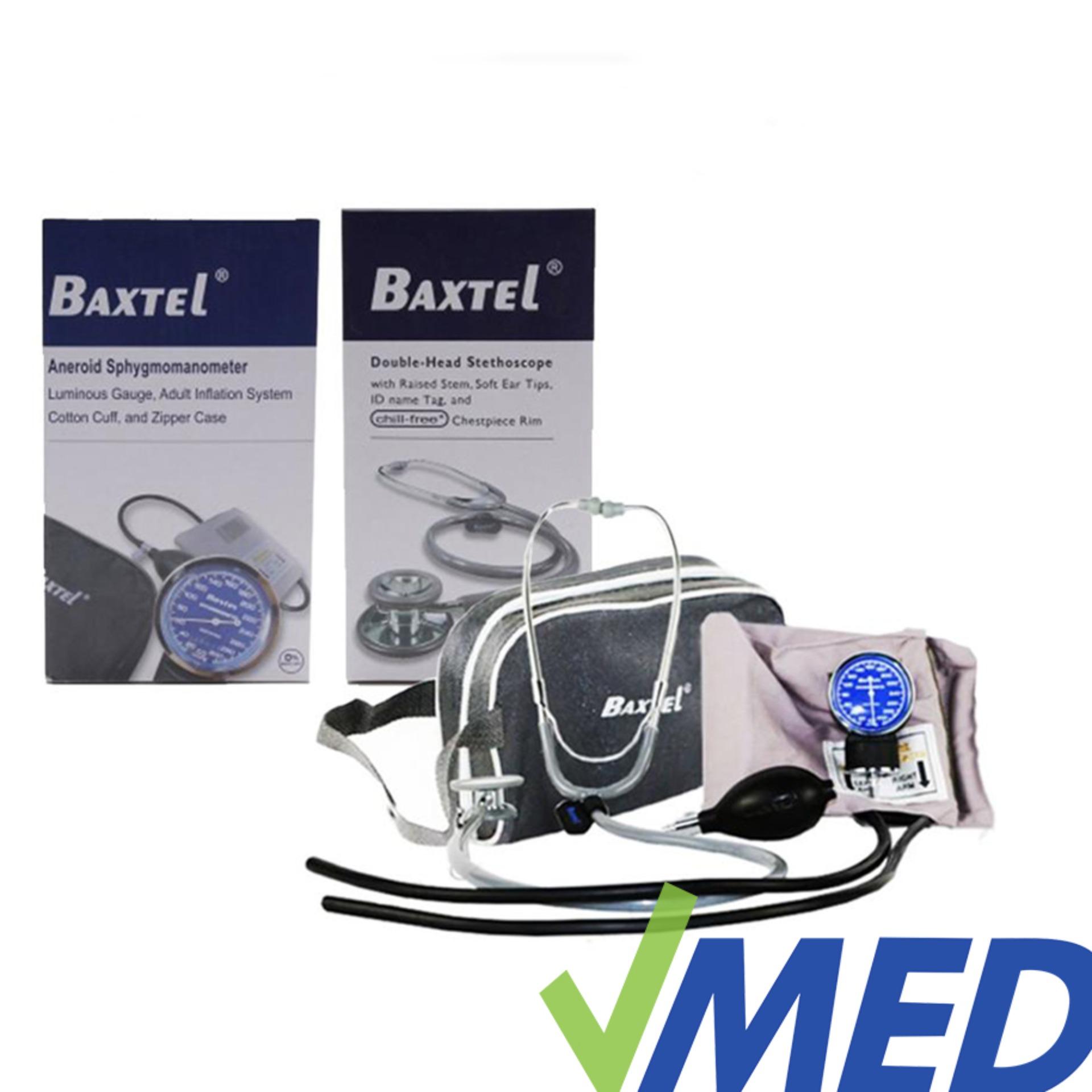Baxtel Aneroid Sphygmomanometer w/ DualHead Stethoscope Set Blood