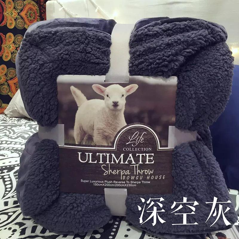 Giản Lược Màu Chăn Lông Phong Cách Nhật Bản Mềm Mại Băng Tã Lông Cừu Tổng Hợp Tấm Thảm Hai Người Chăn Văn Phòng, Chăn Ngủ Trưa Khăn Choàng Vai