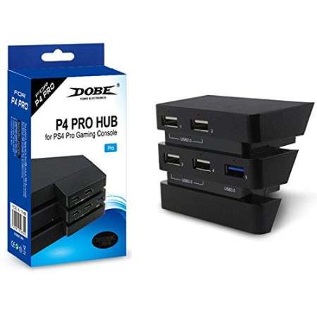Dobe 5 ฮับ USB พอร์ต 1 USB 3.0 4 * USB 2.0 USB อะแดปเตอร์ขยายสำหรับ PlayStation 4 PS4 Pro - INTL