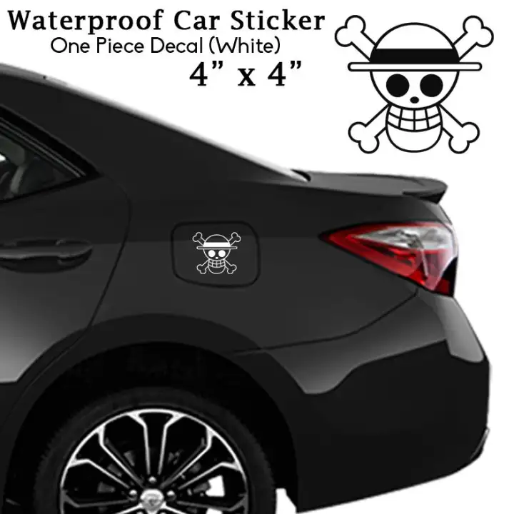 One Piece Logo Car Sticker Decal White Waterproof Lazada Ph