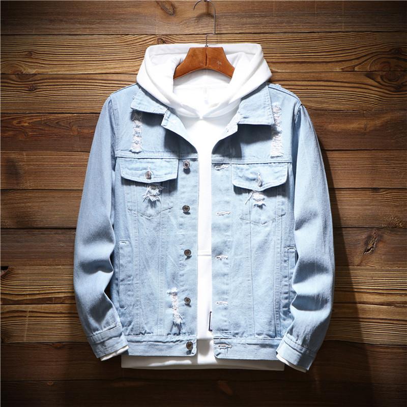 LesCopines Men Trendy Jeans Jacket