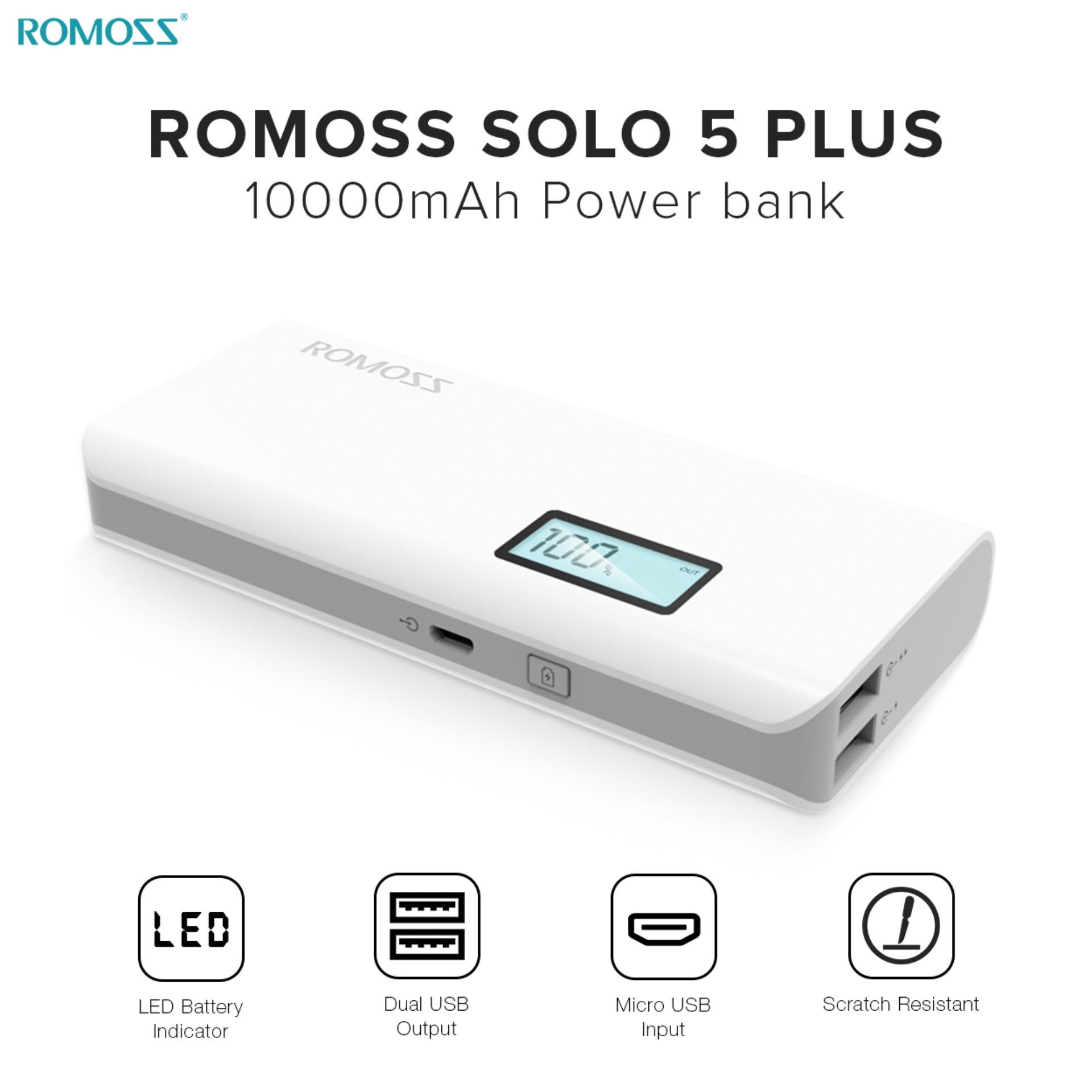 Romoss Solo 5 Plus PH50 10000 mAh Powerbank (White)