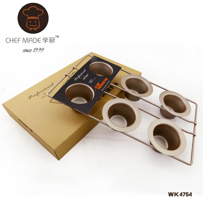 Chefmade Chef Made Màu Vàng Champagne 6 THẬM CHÍ Cup Không Dính Yorkshire Bánh Bộ Tạo Khuôn Hình