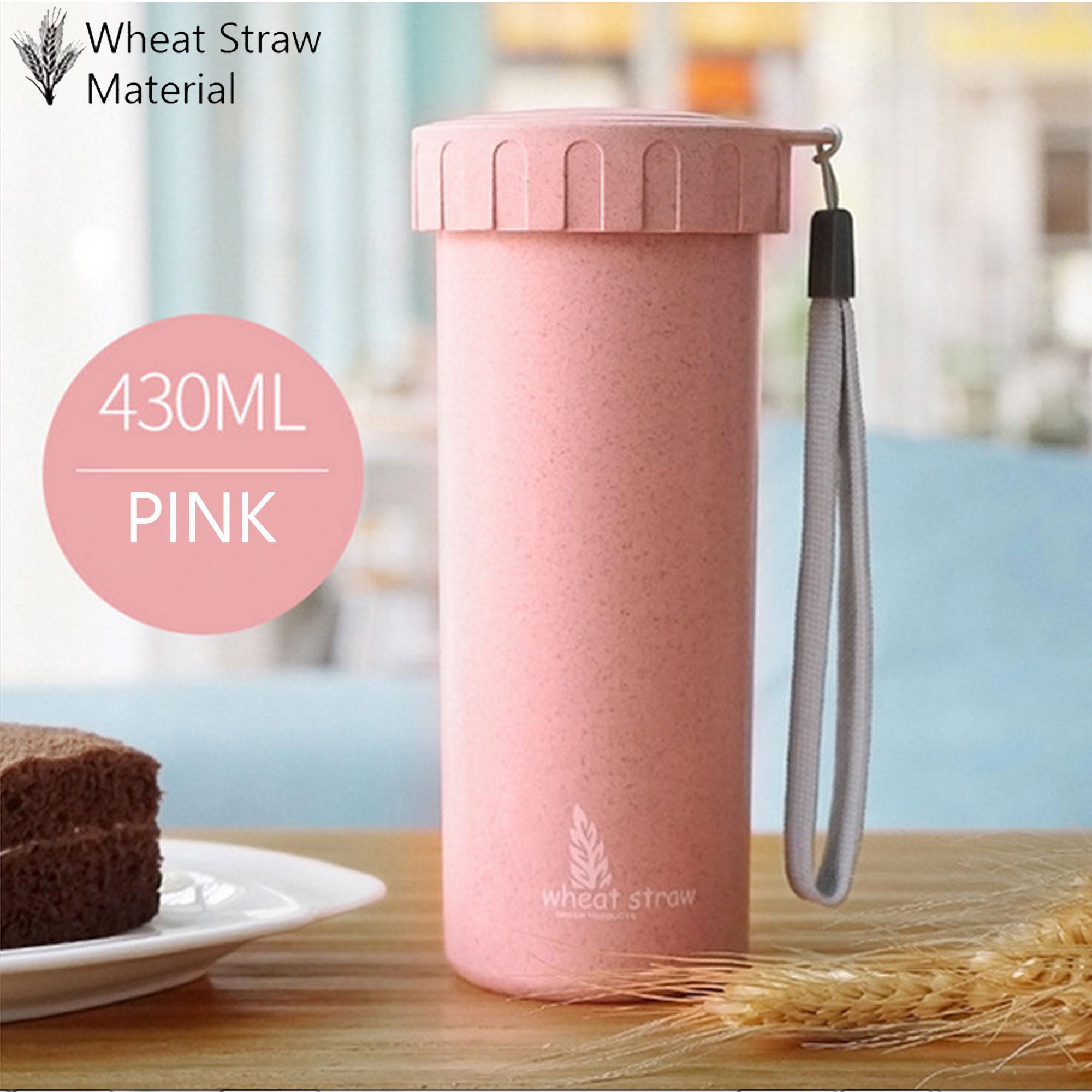 Wheat Straw Material Eco-Friendly 430ML Water Drinking Bottle 