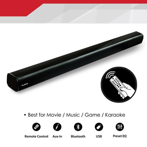 The Platinum Sound Bar PTSB-80W 2.1CH with Bluetooth/USB/Aux/Line in and Remote Control (BLACK)