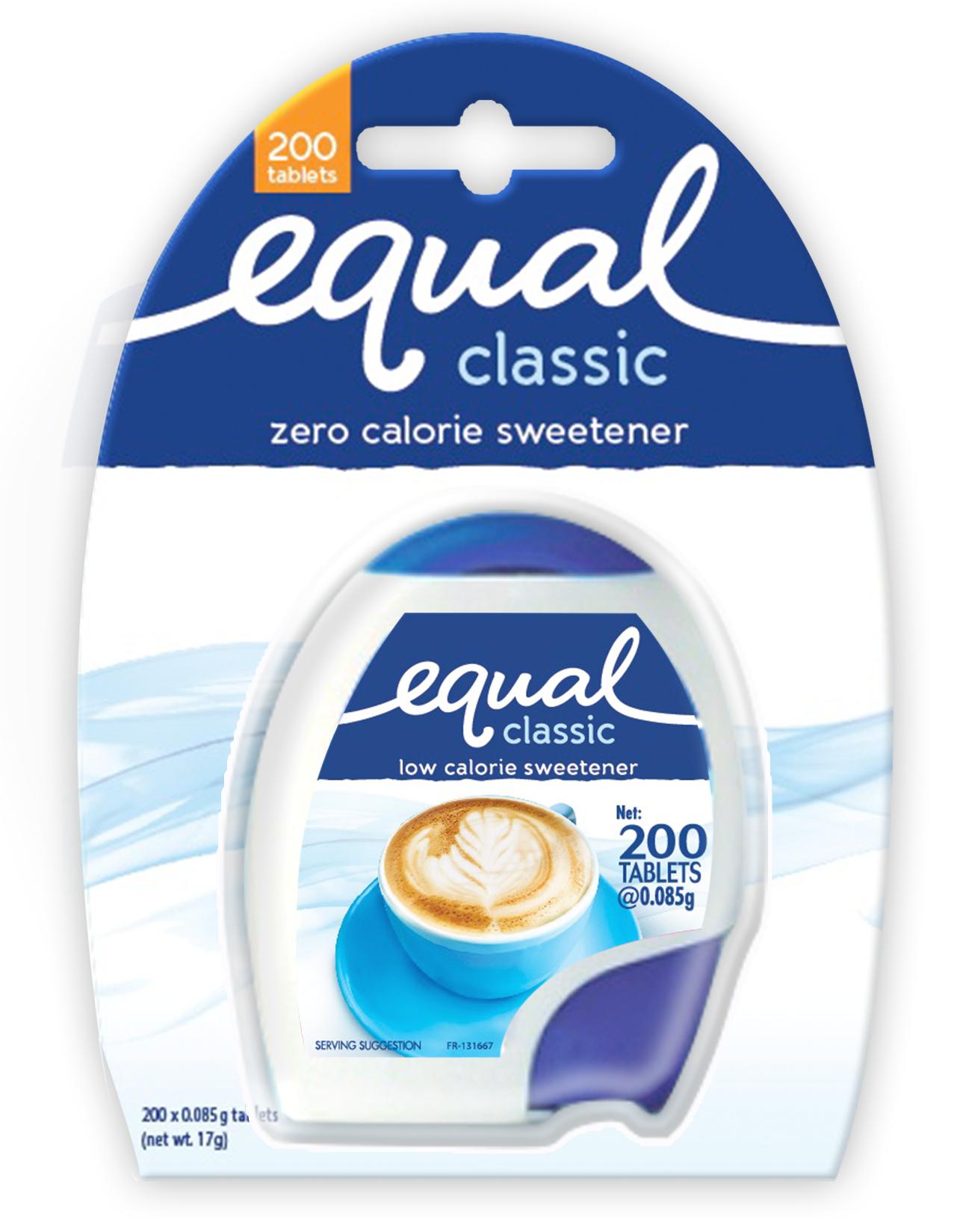 EQUAL Classic 5 packs x 200 Sweetener Tablets, 0 Calorie Sweetener