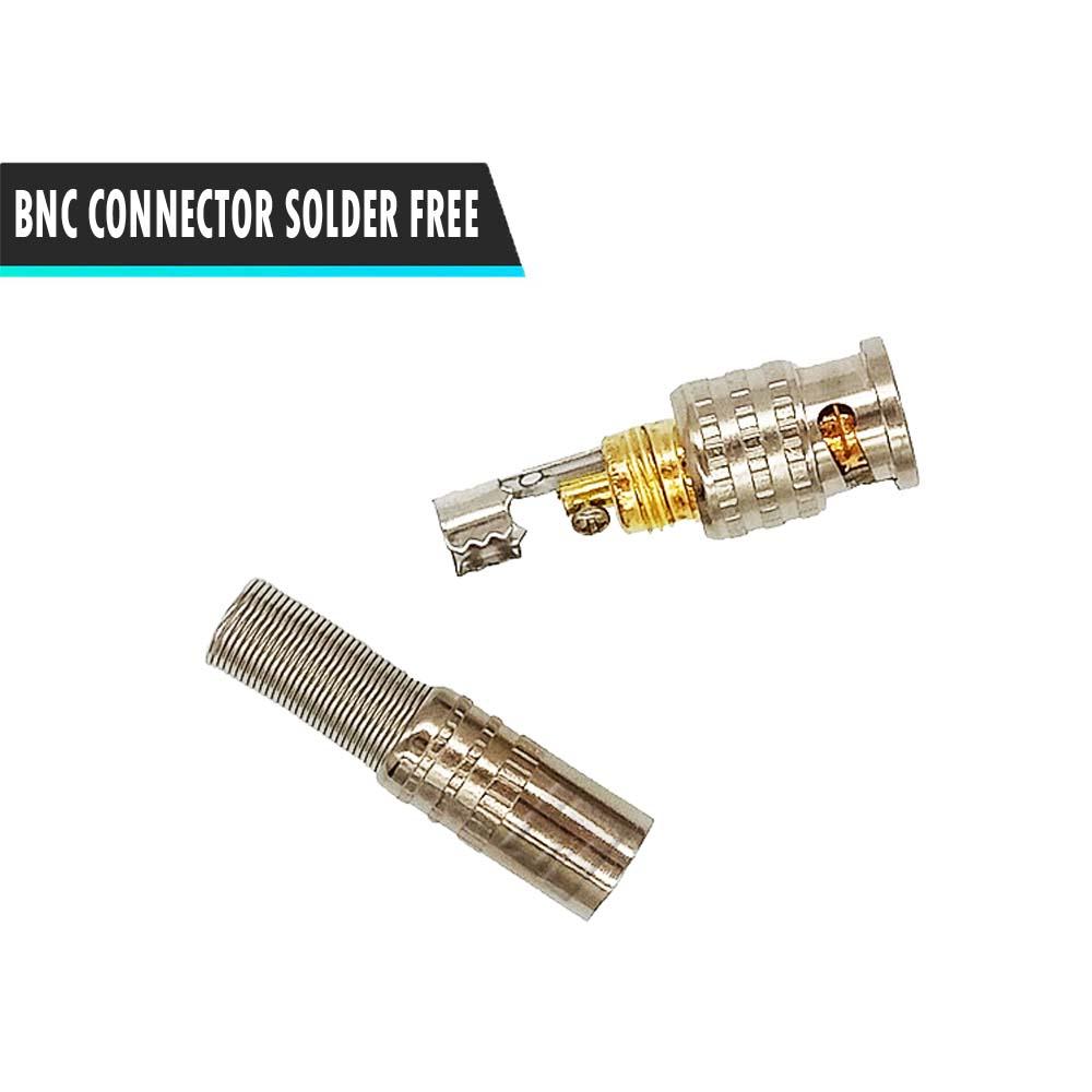 CCTV Camera connector BNC RG6 Coaxial adapter Male Connector Spring