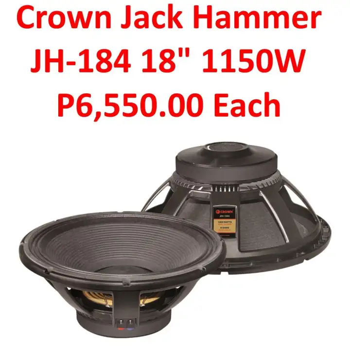 Crown Jack Hammer Jh 184 18 1150w Pro Instrumental Speakers Lazada Ph