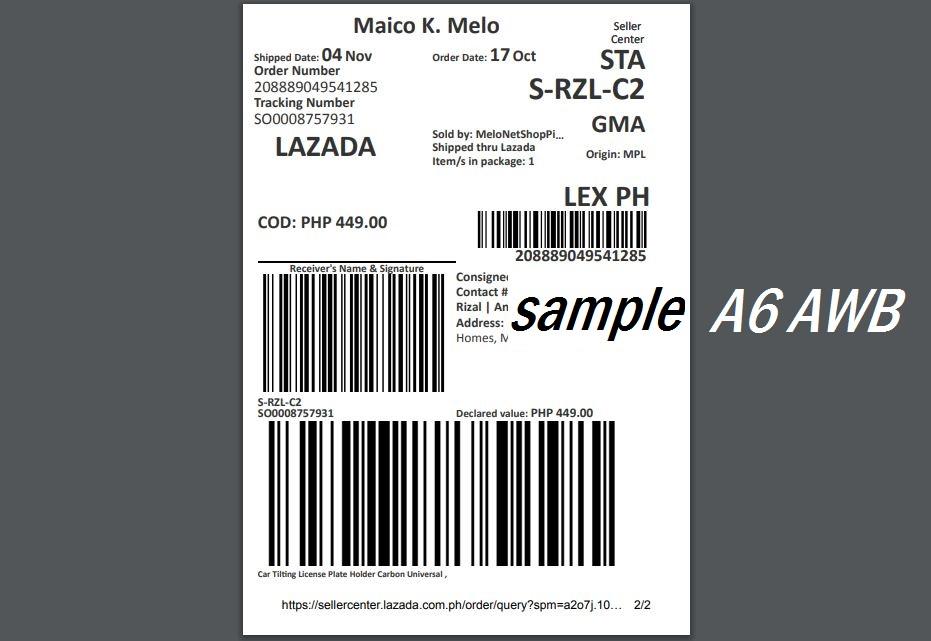 print label lazada