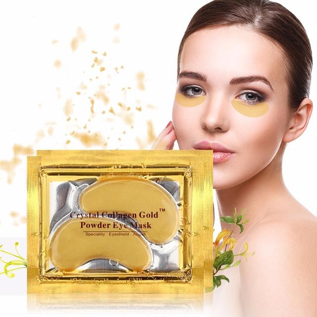 1PCS Natural Gold Crystal Collagen Eye Masks for Anti-Aging Anti-Puffiness Anti-Circle