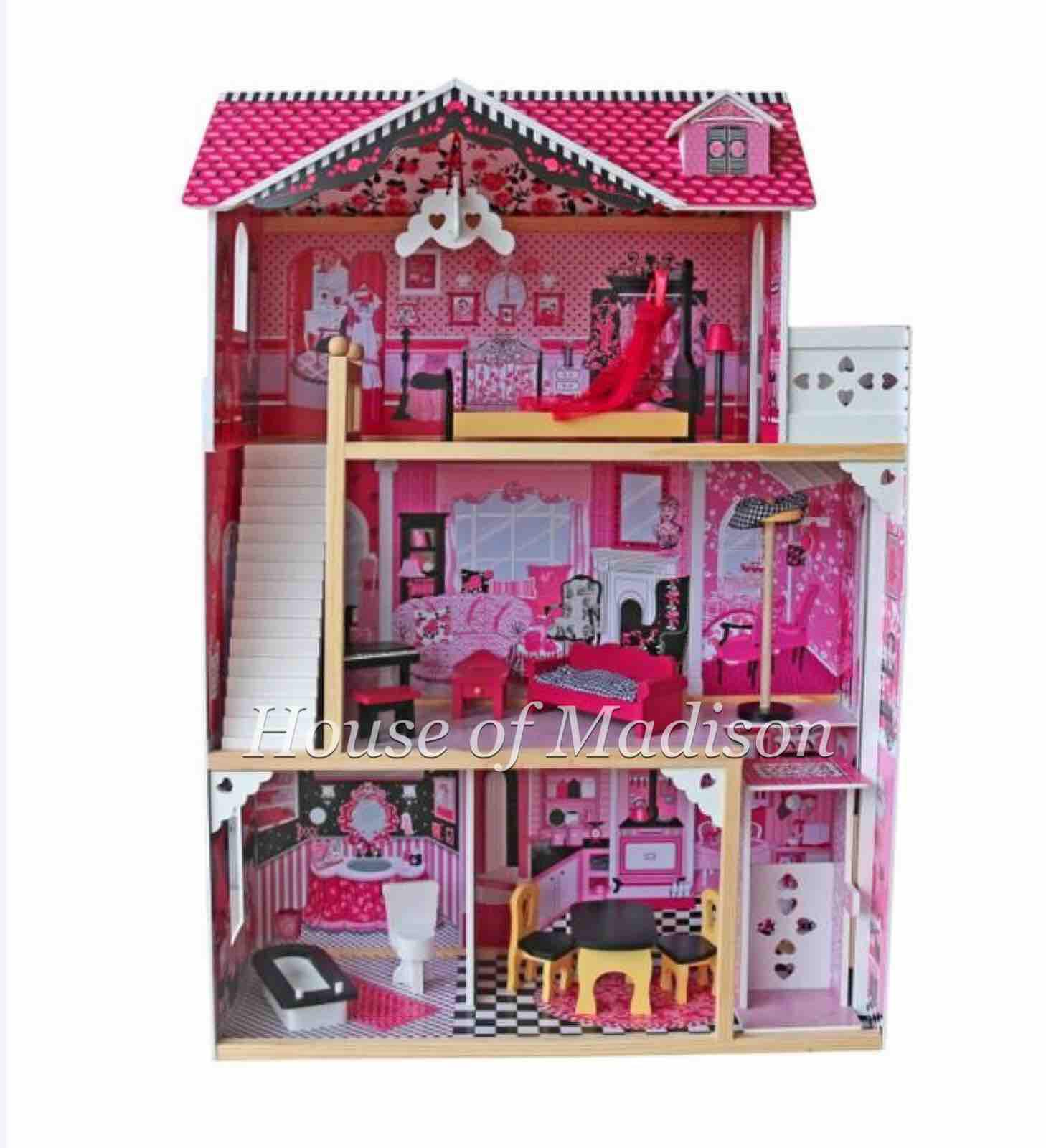 Wooden toy barbie house Amelia 