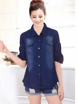 denim blouse shirt