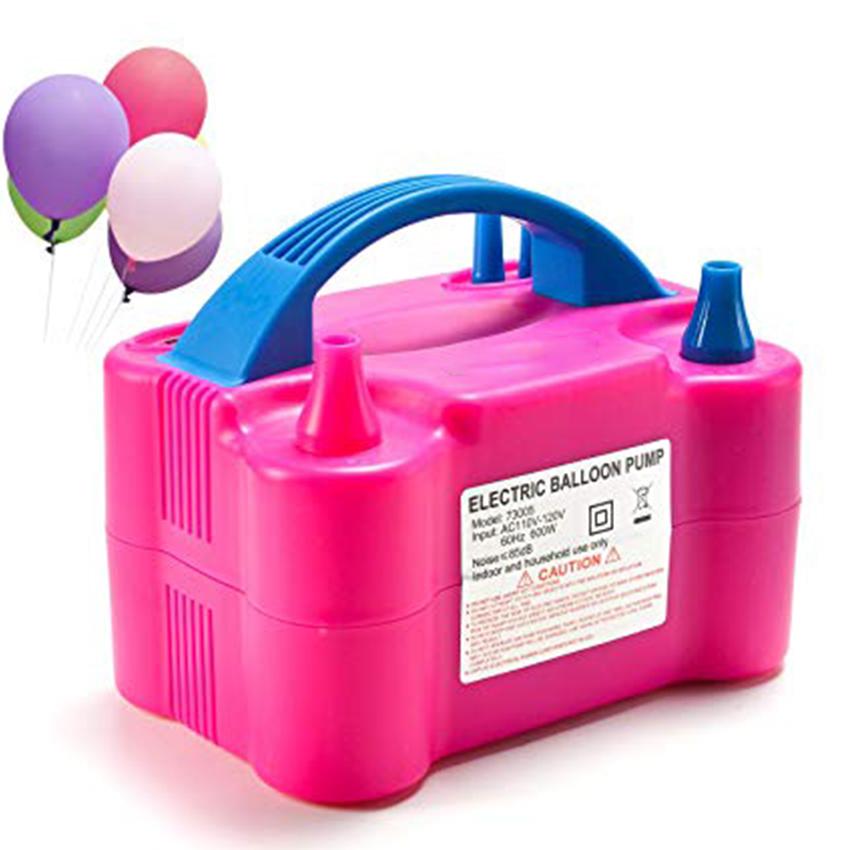 Pump Balloon001 Portable Electric Balloon Air Pump Inflator Dual Nozzle Globo Machine Air 4722