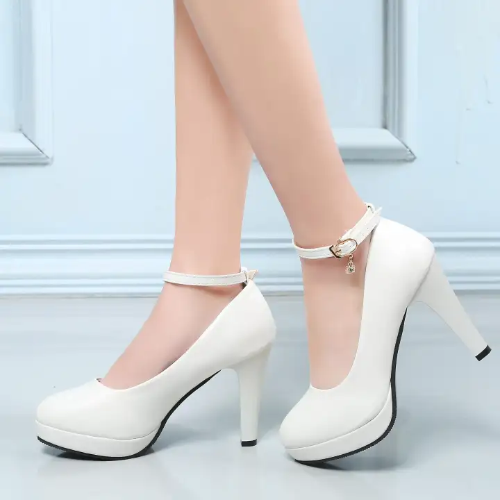 white high heels