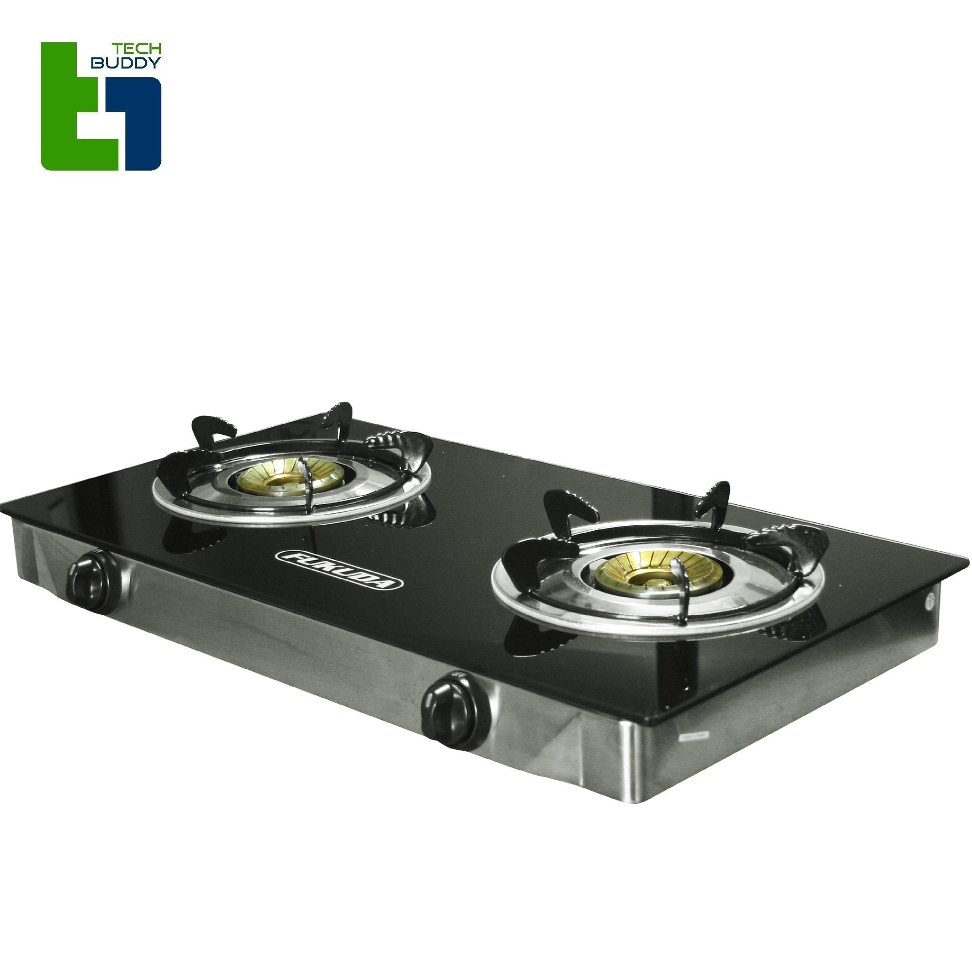 Fukuda Gas Stove Double Burner Glass Top
