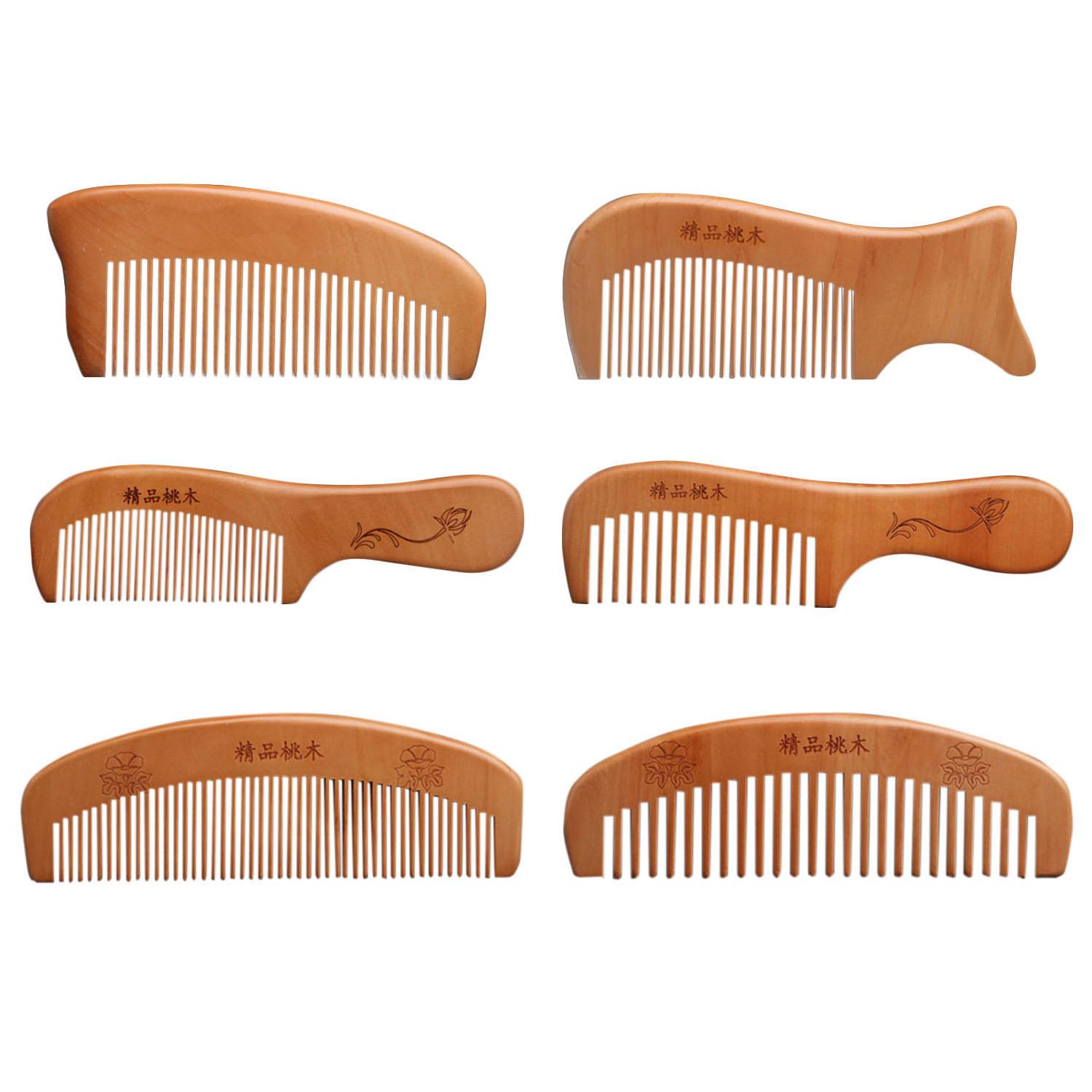 6pcs Natural Wooden Handmade Anti-Static Beard Hair Comb Chinese  Traditional Comb for Women Men Children Hair Mothers Day Mom Gift | Lazada  PH