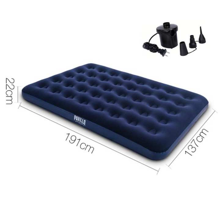 Bestway 1.91mx1.37mx22cm Inflatable Double Person Air Bed (Blue) with