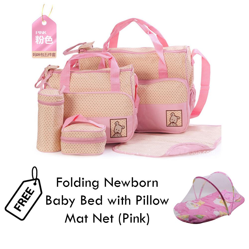 pink baby bag