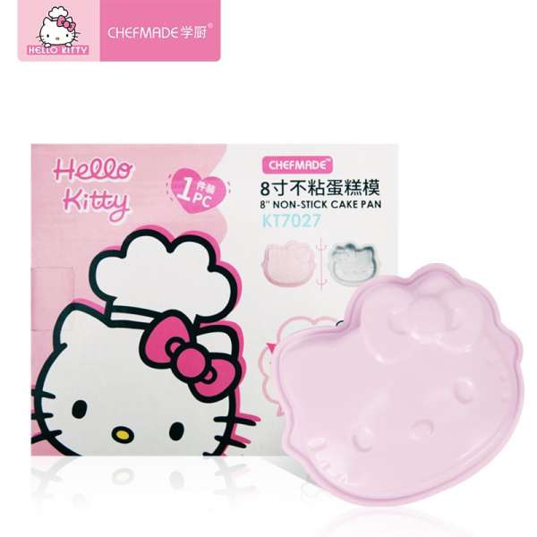 Chef Made Hello Kitty (Hello Kitty) Được Ủy Quyền Chính Hãng 6-Inch/8-Inch Đáng Yêu Bánh Không Dính Nướng Bộ Tạo Khuôn Hình