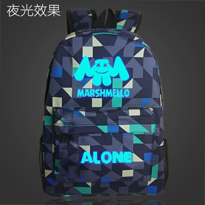 อนิเมะห้าง Baida ดีเจ Danyin Marshmello Alone กระเป๋าเป้วัยรุ่นกระเป๋า