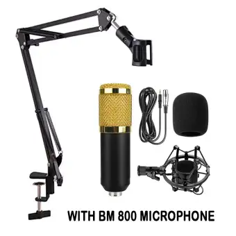 Suspension Boom Scissor Arm Stand Holder With Microphone Clip