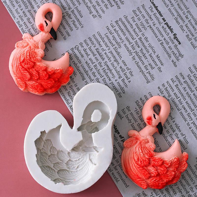 2019 Năm Ngày Valentine Flamingo Bộ Tạo Khuôn Hình Fondant Bánh Trang Trí Chim Liền Cánh Bộ Tạo Khuôn Hình Silicone Little Swan Bộ Tạo Khuôn Hình