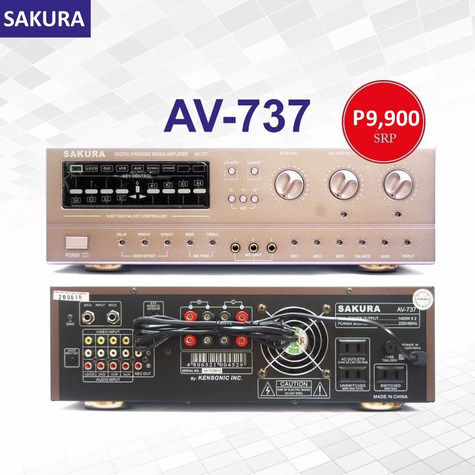 Sakura Av 737 1400w X 2 Stereo Echo Mixing Amplifier Lazada Ph