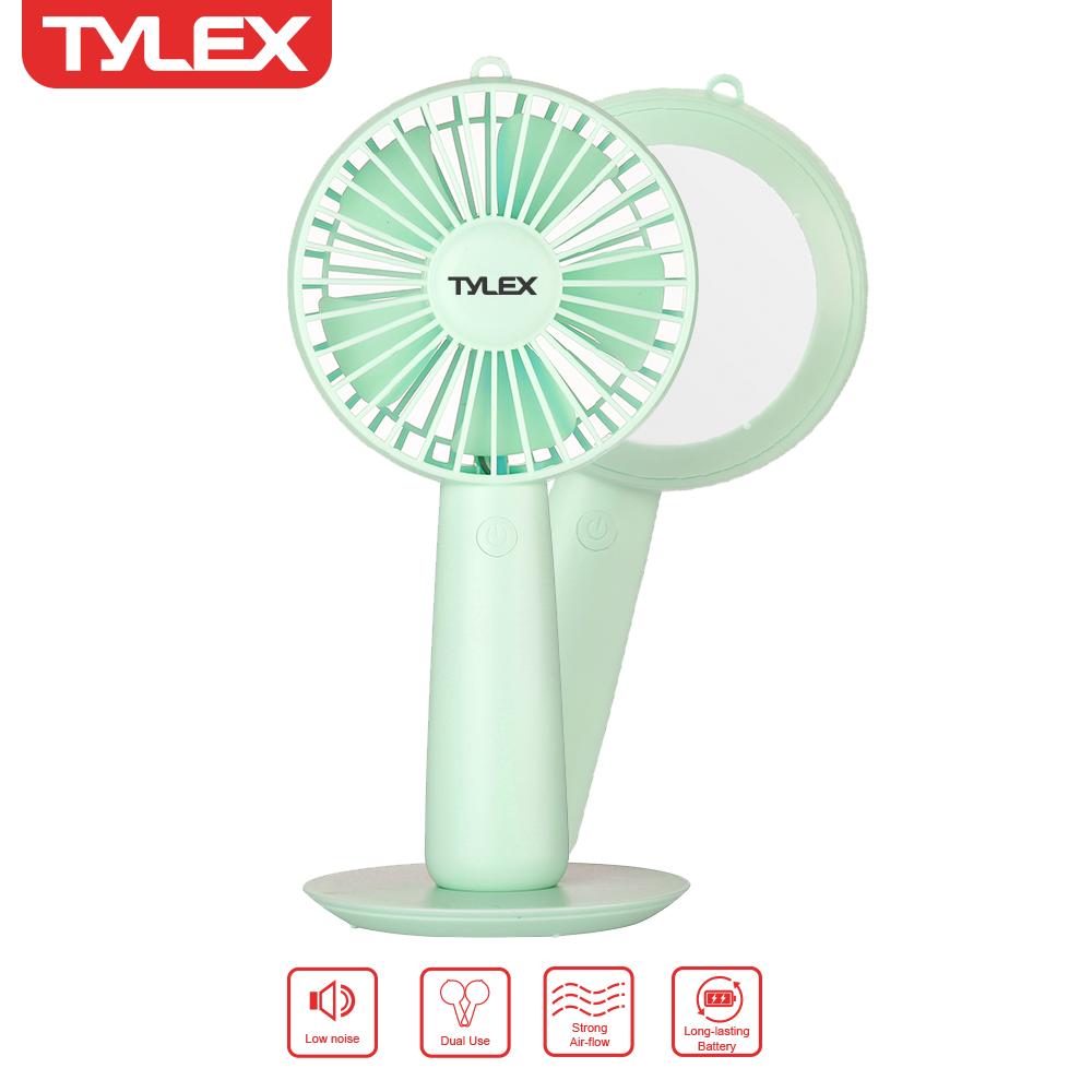 Tylex X-M37 Portable Hand Held Rechargeable Mini Mirror Handy Fan