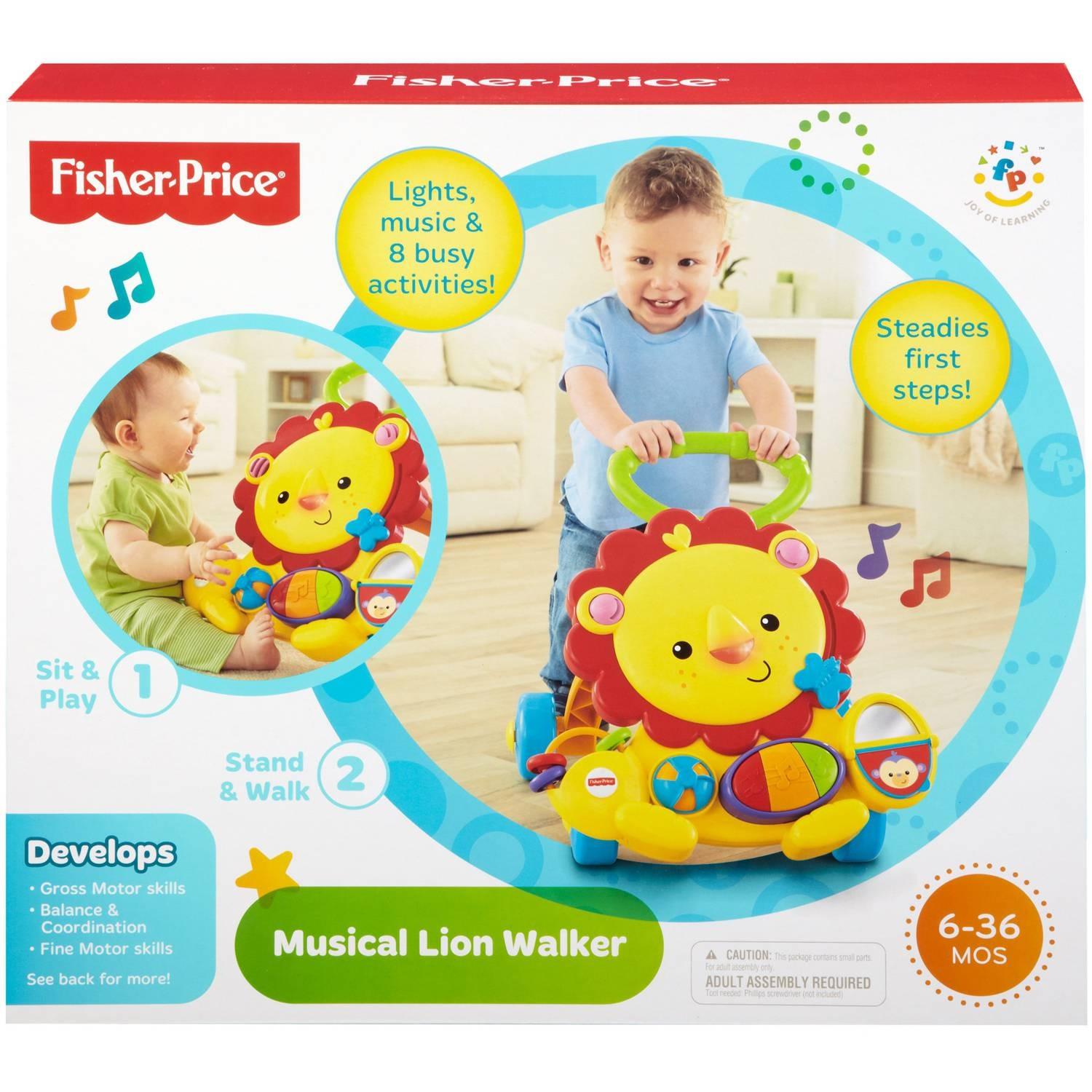 fisher price push walker lion