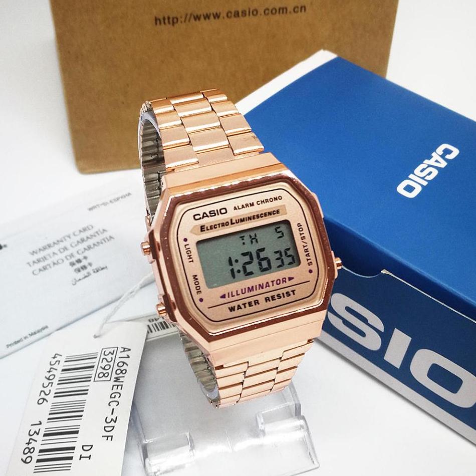 Casio A168 Digital Rosegold Plated 